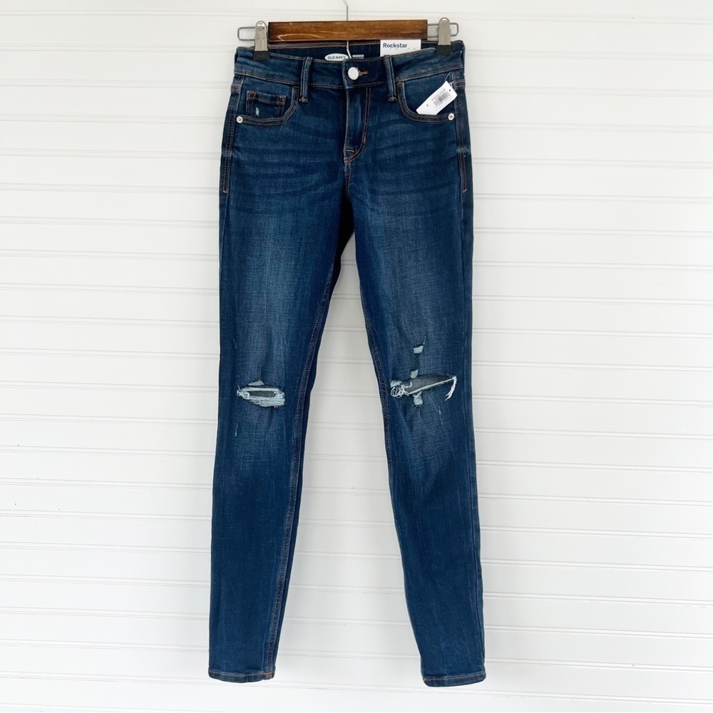 Rockstar Super-Skinny Distressed Jeans Size 00 New with tags